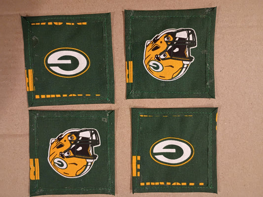 4pack of Packers coasters