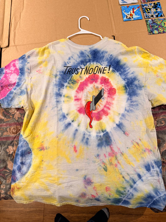 Trust No One Shirt - Tie Dye (Ylw/Bl/Rd)