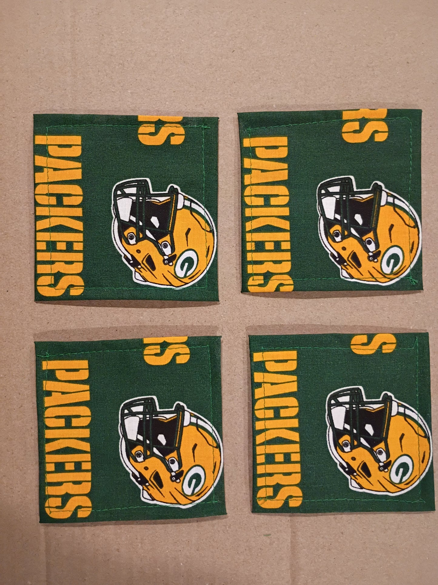 4pack of Packers coasters