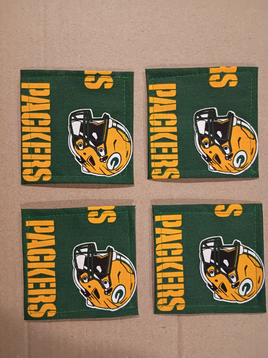 4pack of Packers coasters