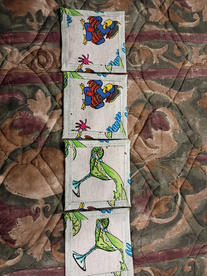 4 Margaritaville coasters