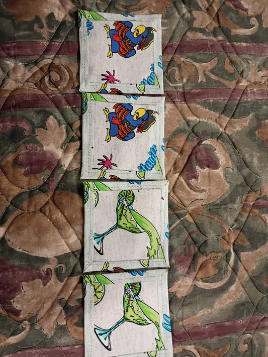 4 Margaritaville coasters